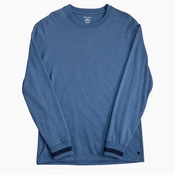Lucky Brand Other - Lucky Brand Men’s‎ Long Sleeve Crewneck Shirt Blue Casual Knit Tee Size Large